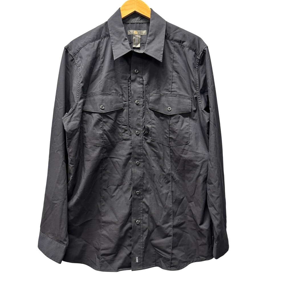 5.11 Tactical Shirt Mens Large Stryke Class B PDU Long Sleeve Black Workwear